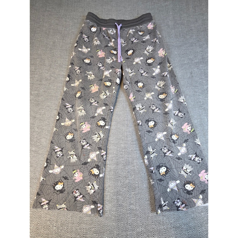 Sanrio Hello Kitty Friends Halloween Pajama Pants Gray Kuromi My Melody Small